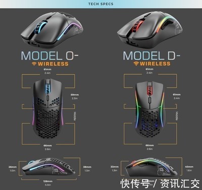 ModelO-无线游戏鼠标采用对称造型设计